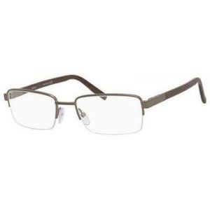 Elasta Men/Women Made in Italy Half Frame Eyeglasses Rectangula Bronze 53 19 140